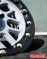 Raceline A93SG Podium 14x7in/4x156 BP/10mm Offset/132.5mm Bore - Grey & Black Ring Beadlock Wheel thumbnail 3