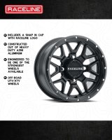 Raceline A94B Krank 14x7in / 4x156 BP / 38mm Offset / 132.5mm Bore - Satin Black Wheel thumbnail 7