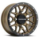 Raceline A94BZ Krank 14x7in / 4x110 BP / 10mm Offset / 83.8mm Bore - Bronze & Black Lip Wheel thumbnail 1