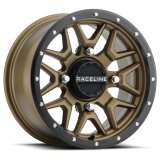 Raceline A94BZ Krank 14x7in / 4x110 BP / 10mm Offset / 83.8mm Bore - Bronze & Black Lip Wheel thumbnail 2