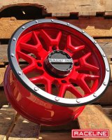 Raceline A94R Krank 14x7in / 4x156 BP / 10mm Offset / 132.5mm Bore - Red & Black Lip Wheel thumbnail 9