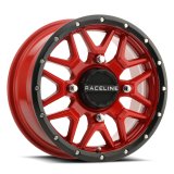 Raceline A94R Krank 15x7in / 4x156 BP / 10mm Offset / 132.5mm Bore - Red & Black Lip Wheel thumbnail 2