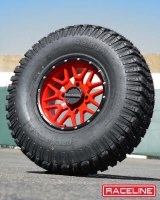 Raceline A94R Krank 15x7in / 4x156 BP / 10mm Offset / 132.5mm Bore - Red & Black Lip Wheel thumbnail 8