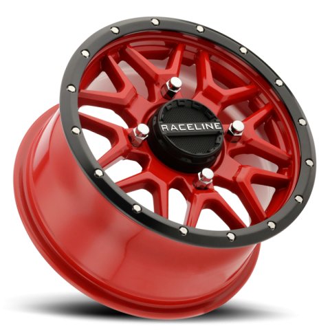 Raceline A94R Krank 14x7in / 4x110 BP / 10mm Offset / 83.8mm Bore - Red & Black Lip Wheel thumbnail 3