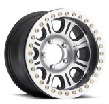 Raceline RT232 Monster 17x8.5in/5x127 BP/-6mm Offset/83.82mm Bore - Black & Machined Beadlock Wheel thumbnail 2