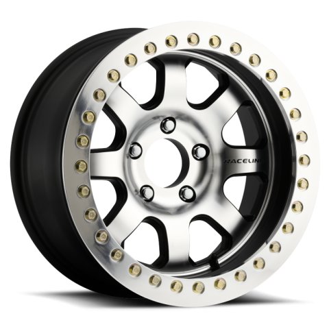 Raceline RT260 Avenger 17x8.5in/5x139.7 BP/-32mm Offset/107.95mm Bore - Black & MACH. Beadlock Wheel thumbnail 3
