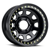 Raceline RT51 Daytona Rock 17x8in/5x139.7 BP/-25mm Offset/107.95mm Bore - Gloss Black Beadlock Wheel thumbnail 1