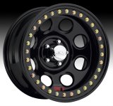 Raceline RT81 Rock 8 16x10in / 5x139.7 BP / -44mm Offset / 107.95mm Bore- Gloss Black Beadlock Wheel thumbnail 1