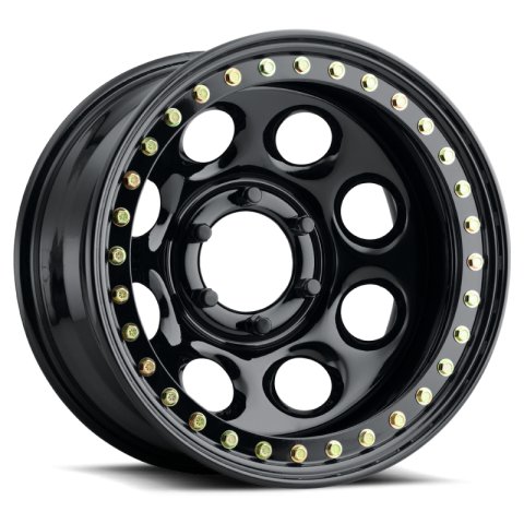 Raceline RT81 Rock 8 15x8in / 8x165.1 BP / -19mm Offset / 130.81mm Bore - Gloss Black Beadlock Wheel thumbnail 2