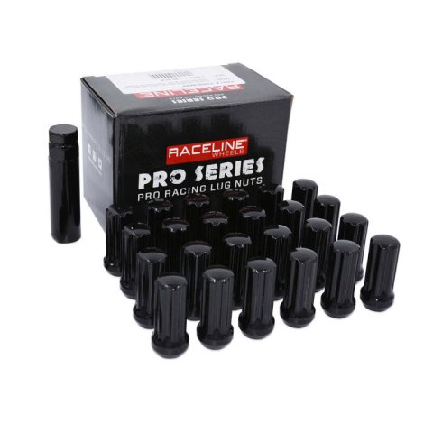 Raceline 14x1.50mm XL Spline Black Lug Nuts (24 Pack)