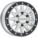 Raceline A14BG Alpha 15x6.5in/6x139.7 BP/74mm Offset/78.1mm Bore - Silver & Blk Ring Beadlock Wheel thumbnail 9