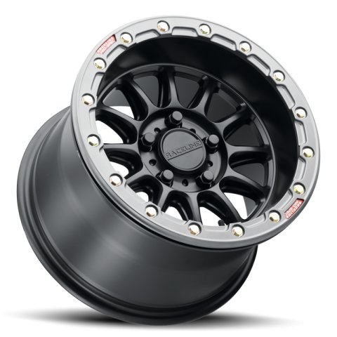 Raceline A14BG Alpha 15x7in/4x156 BP/10mm Offset/132.5mm Bore - Black & Gunmetal Ring Beadlock Wheel thumbnail 2