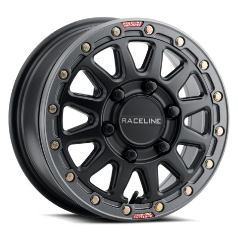Raceline A14BG Alpha 17x7in/4x156 BP/25mm Offset/132.5mm Bore- Blk & Gunmetal Ring Beadlock Wheel thumbnail 3
