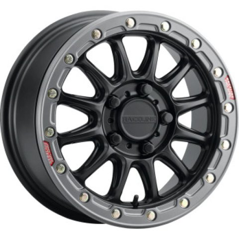 Raceline A14BG Alpha 17x7in/4x156 BP/25mm Offset/132.5mm Bore- Blk & Gunmetal Ring Beadlock Wheel thumbnail 9