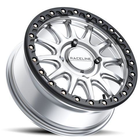 Raceline A14SB Alpha 15x10in/4x137 BP/10mm Offset/110.18mm Bore - Silver & Blk Ring Beadlock Wheel thumbnail 6