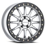 Raceline A14SB Alpha 15x7in/4x156 BP/10mm Offset/132.5mm Bore - Silver & Blk Ring Beadlock Wheel thumbnail 2