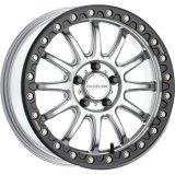 Raceline A14SB Alpha 15x7in/4x156 BP/10mm Offset/132.5mm Bore - Silver & Blk Ring Beadlock Wheel thumbnail 9
