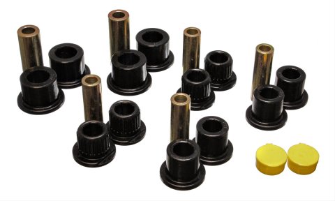 Energy Suspension 99-04 Ford F-350 2wd/F-250 SD 4wd/F-350 4wd Black Rear Leaf Spring Bushing Set thumbnail 1