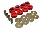 Energy Suspension 73-79 Chrysler RWD B-Body (Charger/GTX/Roadrunner/Superbee) Red Body Mount Set thumbnail 1