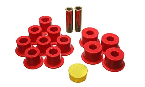 Energy Suspension 6/86-97 Nissan 720 & Hardbody Pickup 2WD Red Rear Leaf Spring Bushing Set thumbnail 9