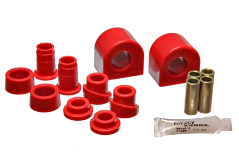Energy Suspension 88-96 Chevy Corvette Red 24mm Front Sway Bar Bushing Set (End Links Inc) thumbnail 2