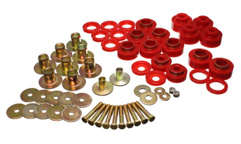 Energy Suspension 68-72 Chevy Chevelle/Monte Carlo/Malibu/El Camino Red Body Mount Set thumbnail 3