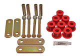 Energy Suspension 67-69 Chevy Camaro w/ Mono-Leaf Springs Red Heavy Duty Shackle Set (Inc Hardware) thumbnail 2