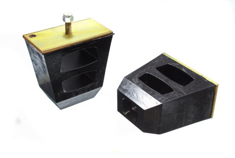 Energy Suspension Universal 4.5in Tall x 4.5in Long x 2.5in Wide Black Bump Stops (2 per set) thumbnail 1
