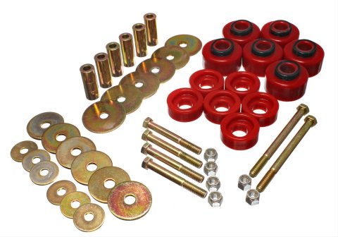 Energy Suspension 97-03 Ford F-100/F-150 2WD/F250 2WD & L-Duty Red Body (Cab) Mount Set
