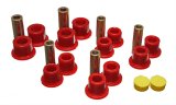 Energy Suspension 99-04 Ford F-350 2wd/F-250 SD 4wd/F-350 4wd Red Rear Leaf Spring Bushing Set thumbnail 1