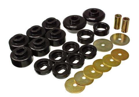 Energy Suspension 07-13 Chevrolet Silverado 1500/GMC Sierra 1500 4WD Body Mount Bushing Set - Black