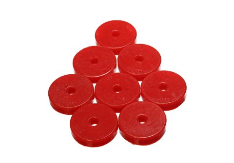 Energy Suspension Polyurethane Pad Set - 2-9/32in OD x 7/16in Hole ID x 1/2in Height - Round Red