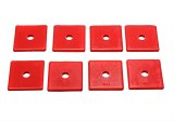 Energy Suspension Pad - Med - 2in SQ x 7/16in ID x 1/4in H - Red thumbnail 1