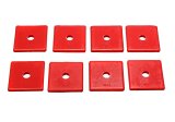 Energy Suspension Pad - Med - 2in SQ x 7/16in ID x 1/4in H - Red thumbnail 3