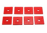 Energy Suspension Pad - Med - 2in SQ x 7/16in ID x 1/4in H - Red thumbnail 4