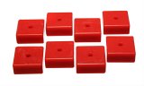Energy Suspension Pad - Soft - 2-1/16in SQ x 3/8in ID x 15/16in H - Red thumbnail 1
