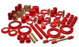 Energy Suspension 85-93 Ford Mustang Red Hyper-flex Master Bushing Set thumbnail 1