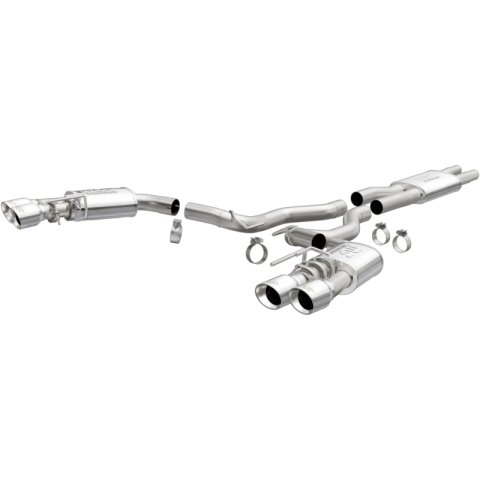 MagnaFlow SYS Cat-Back 2018 Ford Mustang GT 5.0L Street Dual Exit Polished 4in Tips thumbnail 6