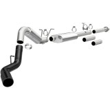 MagnaFlow 11-19 GM 2500/3500 6.0L 4in Single Passenger Side Rear Exit Cat-Back Exhaust w/Black Tips thumbnail 1