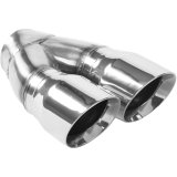 MagnaFlow Double Wall 3in Dual Round Polished Tip 2.25in Inlet thumbnail 4