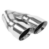 MagnaFlow Double Wall 3in Dual Round Polished Tip 2.25in Inlet thumbnail 5