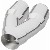 MagnaFlow Double Wall 3in Dual Round Polished Tip 2.25in Inlet thumbnail 6