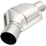 MagnaFlow Universal Catalytic Converter 2.00in Angled Inlet Front CA thumbnail 1