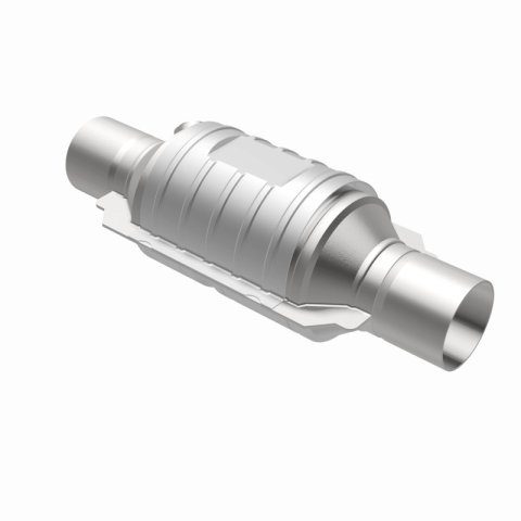MagnaFlow Univ Conv 2in In/Out Ctr/Ctr Round 9in Body L x 5.125in W x 13in Overall L Single O2 Port thumbnail 9