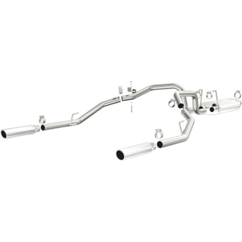Magnaflow 09-13 Dodge Ram 1500 V6 3.6L Dual Spilt Rear Exit Polished Stainless C/B Perf Exhaust thumbnail 5