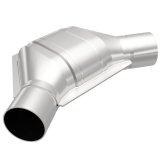 MagnaFlow Universal Catalytic Converter 2.25 Angled In/Out Front CA thumbnail 1