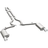 MagnaFlow Cat Back, SS, 3in, Street, Dual Split Polished 4.5in Tips 2015 Ford Mustang GT V8 5.0L thumbnail 6