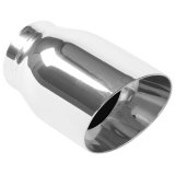 MagnaFlow Tip Stainless Double Wall Round Single Outlet Polished 3.5in DIA 2.5in Inlet 5.5in Length thumbnail 1
