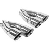 MagnaFlow Tip Stainless Double Wall Round Dual Outlet Polish 3in DIA 2.25in Inlet 9.75in Len (qty 2) thumbnail 5