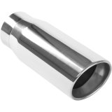 MagnaFlow Tip Stainless Double Wall Round Single Outlet Polished 5in DIA 4in Inlet 13in Length thumbnail 5